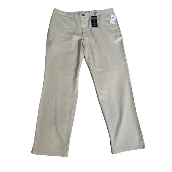 NWT Alfani Alfatech Khaki Chinos Men’s 38x30 Stretch Fit Water Repellant - Picture 2 of 6